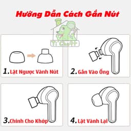 [Núm Bầu Dục] 1 Cặp Nút Cao Su Tai Bluetooth TWS Dạng Lõi OVAL Elip 3