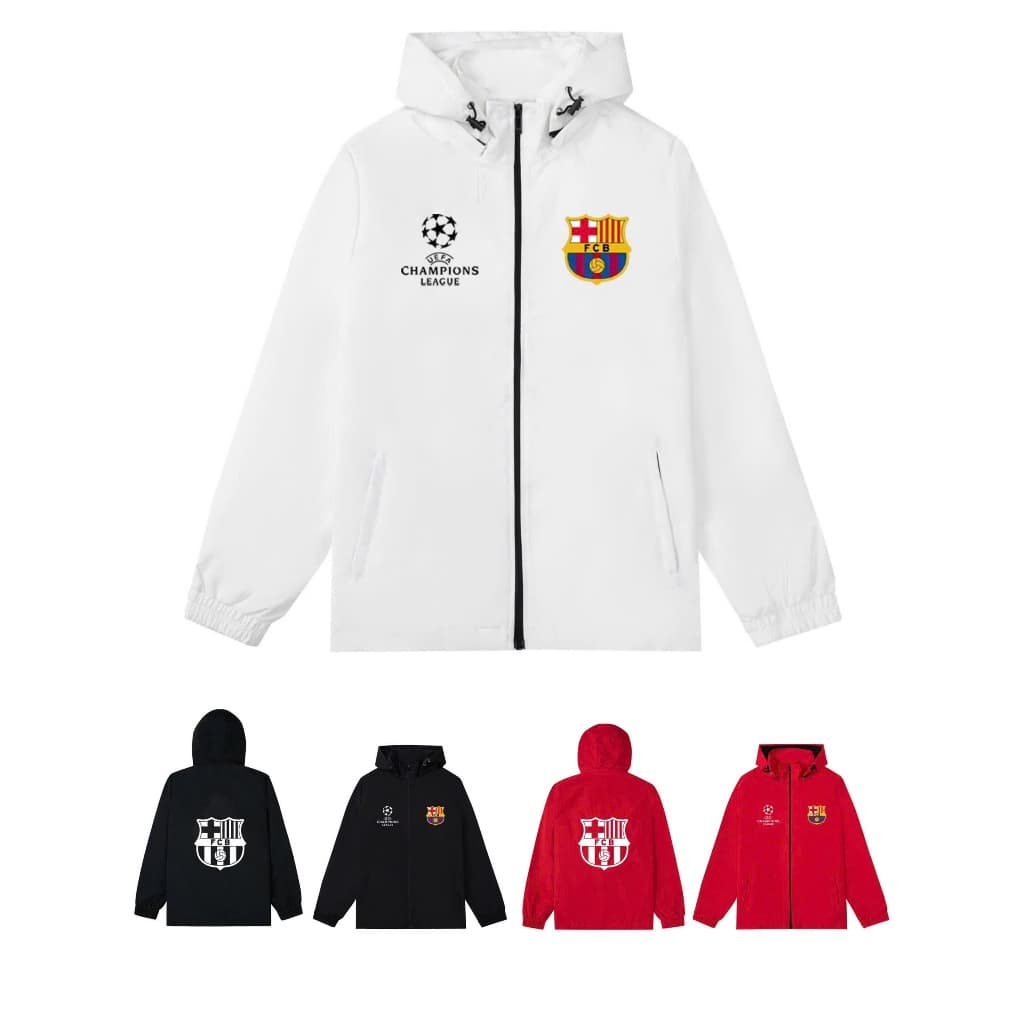 Áo khoác gió hai lớp clb Barcelona chống nước cản gió