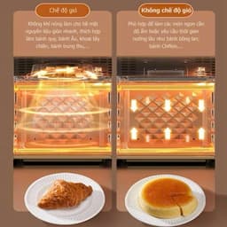 Lò Nướng Hấp Đối Lưu Đa Năng Nồi Chiên Hơi Nước Dung Tích 22L Qcooker Chuyên Dùng Nướng Hấp Làm Bánh 8