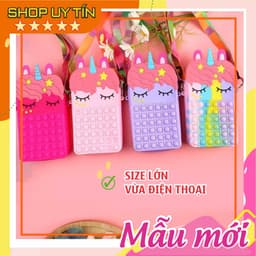 Túi xách nữ đeo chéo loại lớn silicon hình Pony, bong bóng pop-it giảm căng thẳng thời trang 1