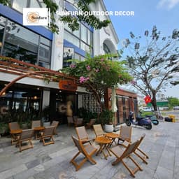 Bàn Gỗ Gấp Gọn Ngoài Trời Sunfurn A53 (Mặt Bát Giác Độc Đáo) - Gỗ Tràm Kháng Nước, Decor Quán Cafe, Ban công(BH 1 đổi 1) 4