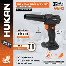 Máy thổi gió phản lực HUKAN G2TPL-F1, Tốc độ cao 65.000v/p - Không chổi than - Vệ sinh nhà cửa 7