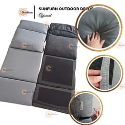 Nệm Ghế Thư Giãn Sunfurn Lifestyle (154x54cm) - Vải Chống Cháy, Trượt Nước, Dày 10cm (Hàng Xuất Khẩu EU) 3