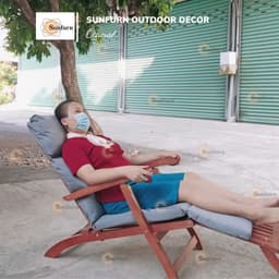 Nệm Ghế Thư Giãn Sunfurn Lifestyle (154x54cm) - Vải Chống Cháy, Trượt Nước, Dày 10cm (Hàng Xuất Khẩu EU) 4