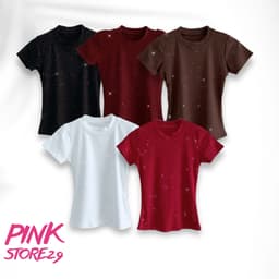 Áo Thun Baby Tee Nữ Kim Tuyến Dáng Ôm PINKSTORE29 Kiểu Lấp Lánh A51336 9