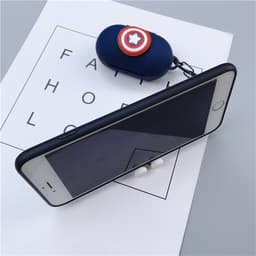 [Kiêm Giá Đỡ ĐT] Bao Ốp AP AirPods Pro 1/2 Silicon Dẻo Siêu Anh Hùng Marvel có Dây Đeo Búp Bê 8