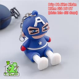 [Kiêm Giá Đỡ ĐT] Bao Ốp AP AirPods Pro 1/2 Silicon Dẻo Siêu Anh Hùng Marvel có Dây Đeo Búp Bê 7