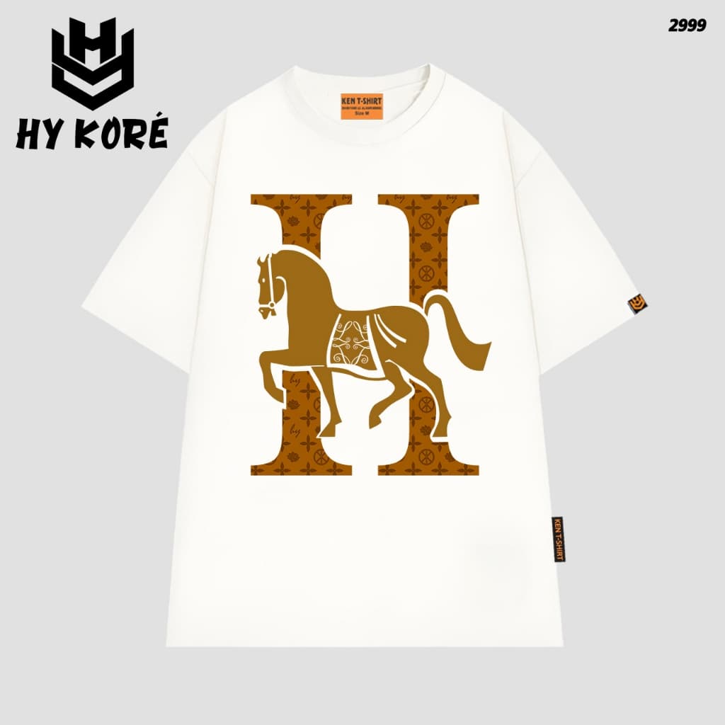 Áo Thun HY KORÉ HORSE 2999 Form Rộng Localbrand Oversize Unisex Vải Cotton 75% Nam Nữ Mặc Đẹp