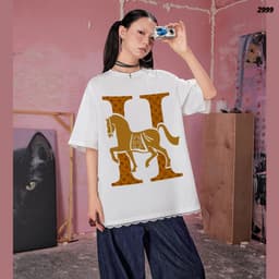Áo Thun HY KORÉ HORSE 2999 Form Rộng Localbrand Oversize Unisex Vải Cotton 75% Nam Nữ Mặc Đẹp 2