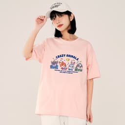 Áo Thun HY KORÉ ZOOTOPIA CRAZY ANIMAL 2998 Form Rộng Localbrand Oversize Unisex Vải Cotton 75% Nam Nữ Mặc Đẹp 3