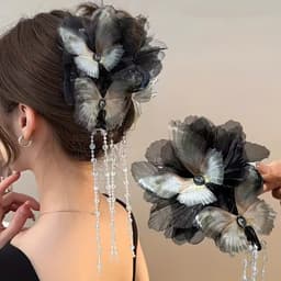 Kẹp Tóc Hoa Bướm Ngọc Trai Thời Trang Hàn Quốc 1