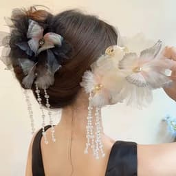 Kẹp Tóc Hoa Bướm Ngọc Trai Thời Trang Hàn Quốc 2