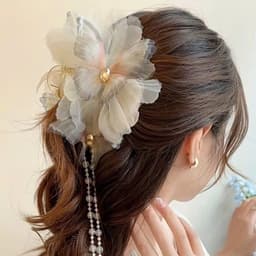 Kẹp Tóc Hoa Bướm Ngọc Trai Thời Trang Hàn Quốc 4