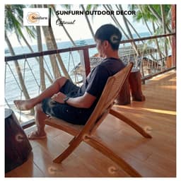 Ghế Cafe Gỗ Xếp Sunfurn A60 (Mây Tròn Đan Mới 100%) - Mẫu Hot Liên Tục Cháy Hàng (Bảo Hành 1 Đổi 1) 6