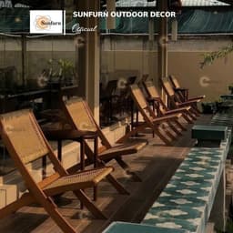 Ghế Cafe Gỗ Xếp Sunfurn A60 (Mây Tròn Đan Mới 100%) - Mẫu Hot Liên Tục Cháy Hàng (Bảo Hành 1 Đổi 1) 7