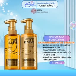 Bộ Gội Xả Dưỡng Tóc Suôn Mượt Cao Cấp L'Oreal Paris Extraordinary Oil Smooth 440ml 1