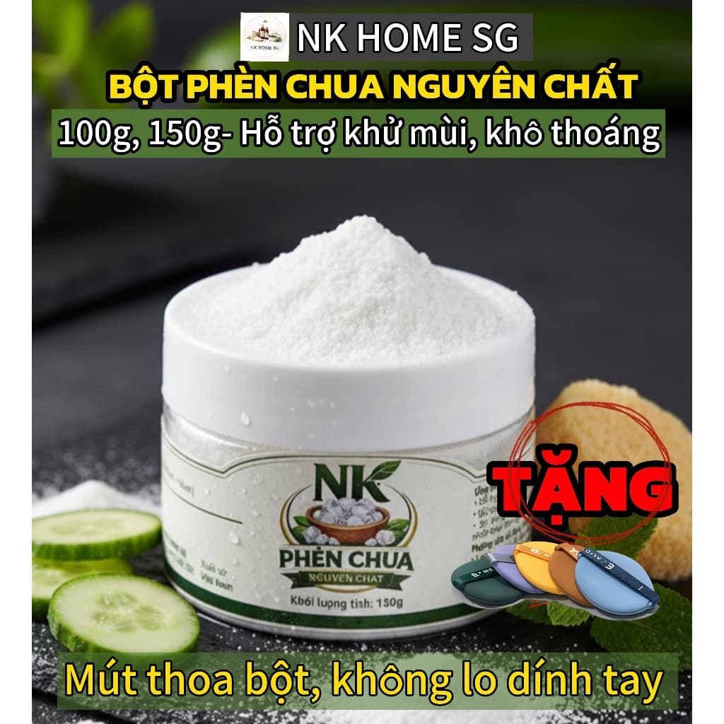 Bột Phèn Chua Chưng Cất Nguyên Chất - Tinh Khiết - Khử Mùi Hiệu Quả -100g / 150g