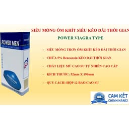 Bao Cao Su POWERMEN Viagra Siêu Mỏng – Kéo Dài Cuộc Yêu, Hộp 12 cái 8