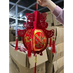 [Tết 2026] Đèn Lồng Ghép Cầu Pin Nhung Họa Tết In 6 Mặt Mẫu Mới Tết 2026 9