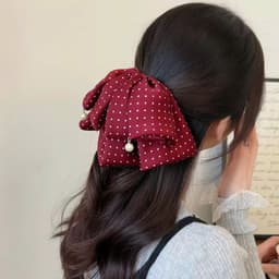 Kẹp Nơ Tiểu Thơ Chấm Bi - Kẹp Nơ Tiểu Thơ Phong Cách Hàn Quốc 2