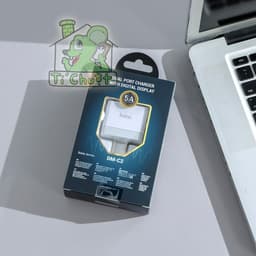 [FULLBOX] Sạc 2 cổng USB-A Max 5A HOCO DM-C2 Chính Hãng có Màn Hình LED Đo Test Dòng Áp Sạc 2 Máy Cùng Lúc 2