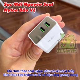 [FULLBOX] Sạc 2 cổng USB-A Max 5A HOCO DM-C2 Chính Hãng có Màn Hình LED Đo Test Dòng Áp Sạc 2 Máy Cùng Lúc 8