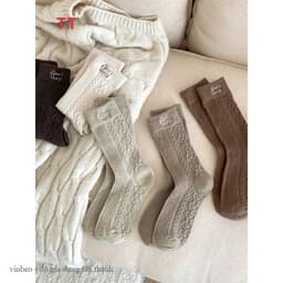 Tất Thu Đông, Sét 10 Đôi Tất Cotton Ren 2 Lớp VINBEO 2