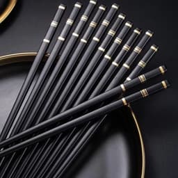 Đũa Viền Vàng Nhựa Cao Cấp-Đũa Nhựa Viền Vàng Chịu Nhiệt Chống Mốc 3