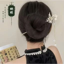 Trâm Cài Tóc Hình Bướm Phong Cách Cổ Điển, Cổ Trang, Hiện Đại 1