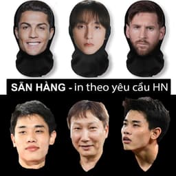 Mũ trùm đầu hình người nổi tiếng ronaldo messi  ĐÌNH BẮC sơn tùng Hiếu thứ 2  J97 SPEED mặt nạ Cosplay ronaldo 2
