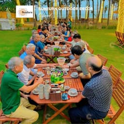 COMBO 2 Ghế Xếp Gỗ SUNFURN SF46 (TẶNG KÈM NỆM MÀU XANH LÁ) - Gỗ Bạch Đàn Nam Phi NK, dùng Cho Sân Vườn, Cafe, Ban Công 7