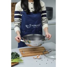 Chảo lẩu Chảo xào phủ chống dính Quantanium vân nổi cao cấp size 24cm 28cm- Kaiyo Nhật Bản 9