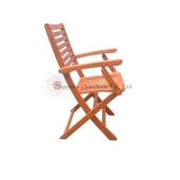 Combo 2 Ghế Xếp Gỗ Có Tay SUNFURN SF55 - Gỗ Bạch Đàn Nam Phi Cao Cấp, Chịu Nắng Mưa, Gấp Gọn (Sân Vườn, Cafe, Ban Công) 5