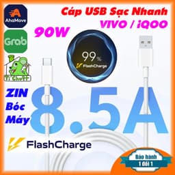 [ZIN Bóc Máy] Cáp Sạc Nhanh 8.5A Flash Charge 90W VIVO / iQOO USB Type-C Chính Hãng 1