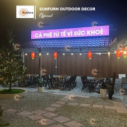 Ghế CAFE Gỗ Dầu Sân Vườn SUNFURN SF450 | Ghế Gỗ Ngoài Trời Không Thấm Nước | Chân chữ A – Chịu Lực 130kg 6