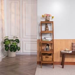 Kệ Góc Tường Gỗ Tràm 4&5 Tầng - Kệ Đa Năng Decor Phòng Khách Nhà Tắm, Để Cây Cảnh, Sách Decor 8