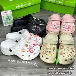 [ MOUSE CLOG ]Dép sục  pl Nam Nữ unisex đế cao 4.5cm tặng kèm 12 stickers 3D 1