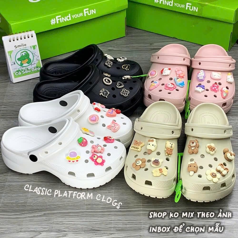 [ MOUSE CLOG ]Dép sục  pl Nam Nữ unisex đế cao 4.5cm tặng kèm 12 stickers 3D