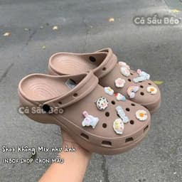 [ MOUSE CLOG ]Dép sục  pl Nam Nữ unisex đế cao 4.5cm tặng kèm 12 stickers 3D 8