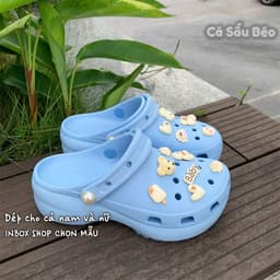 [ MOUSE CLOG ]Dép sục  pl Nam Nữ unisex đế cao 4.5cm tặng kèm 12 stickers 3D 9