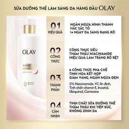 [Olay .] Sữa Dưỡng Thể Chuyên Sâu Sáng Da Olay Hương Nước Hoa Với 5% Niacinamde & Vitamin C 260G 5