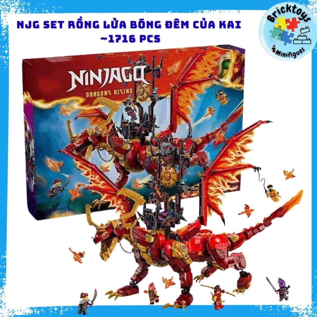 [ Có Sẵn ] Đồ chơi xếp hình mô hình DragonRising 3 NJ - Rồng lửa khởi nguyên của Kai