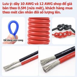 (2 mét) Dây Điện Đơn Chịu Nhiệt Chống Cháy Silicon 14AWG 16AWG 18AWG 20AWG 22AWG 24AWG Tải Cao Diy - 4