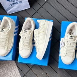 Giày thể thao Unisex màu Trắng kem họa tiết Sóng lượn 'Sò Kem', Size 36-44 3