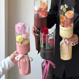 Cốt Ống Gói Hoa 1 Bông – Combo 10/20/30 Cái – Tặng Thiệp Cài – Gói Hoa Đơn Sang Trọng 6