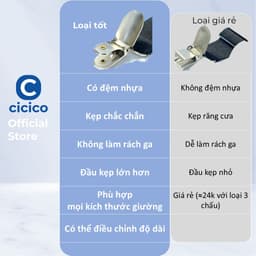 Bộ kẹp ga giường chống xê dịch chắc chắn có đệm nhựa chống rách nhiều lựa chọn màu sắc kiểu dáng 2