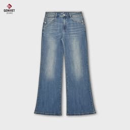 [ẨN] Quần Dài Nữ GENVIET JEANS Chất Liệu Denim Cao Cấp Dáng Loe Cạp Cao Thời Trang 8843 2