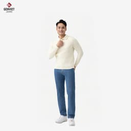 Quần Dài Jean Nam GENVIET JEANS Dáng Ống Đứng Dài 8922 1
