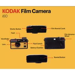 Kodak Film Camera I60 Thiết kế Retro, Flash Pop Up 7