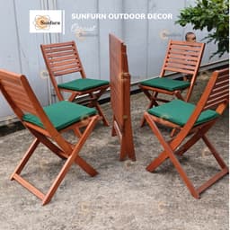 SET 2 Nệm Ngồi Ghế 39x39cm, Vải Polyester Trượt Nước Cao Cấp - Đệm Lót Ghế Gỗ cafe, Chống Thấm Màu Xanh lá (2 Cái/Túi) 4